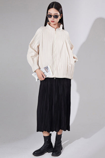 Women's Japanese Pleated Short Jacket