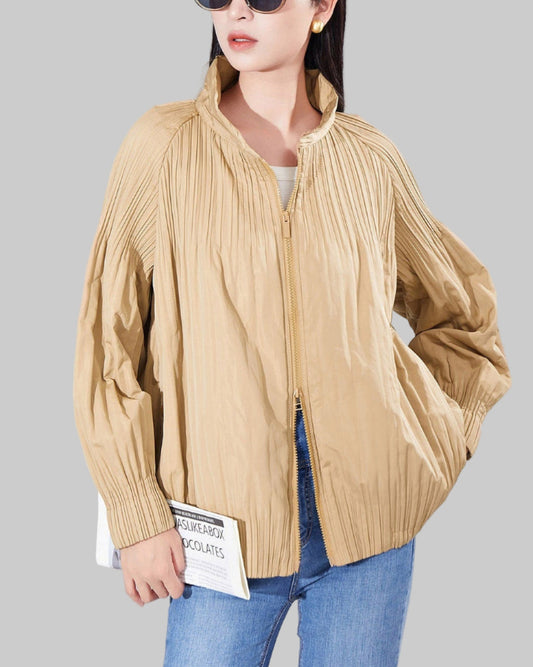 Women's Japanese Pleated Short Jacket